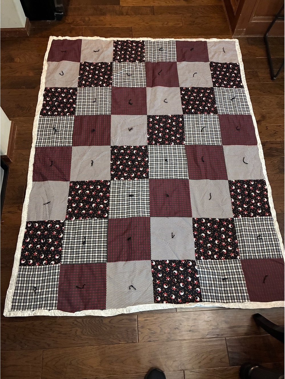 Handmade Celestial & Holiday Patchwork Block Throw Blanket (60" x 80")